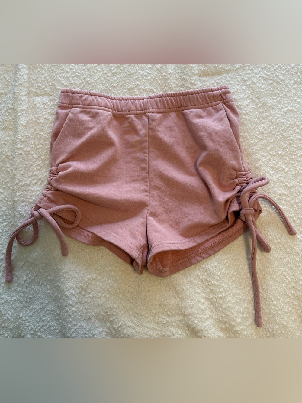 Pink Drawstring Lounge Set - Sweatshirt & Shorts - Picture 3 of 4